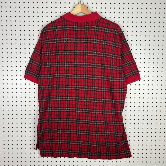 Polo Ralph Lauren Golf Crest Polo Shirt Size Large USA Made Plaid Retro USA Made - Picture 4 of 6